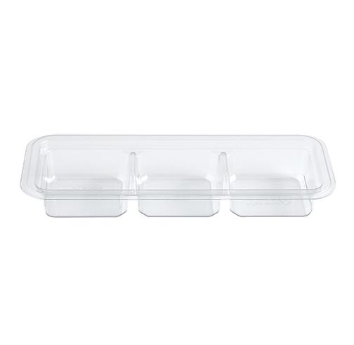 Fresh 'n Clear® Take-Out Container Insert Compartment Tray 7.13X2.7X1 IN 3 Compartment PET Clear Rectangle 1056/Case