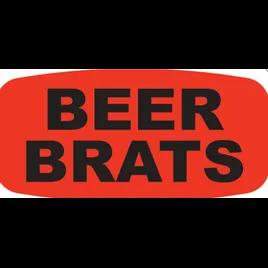 Beer Brats Label Dayglo 1000/Roll