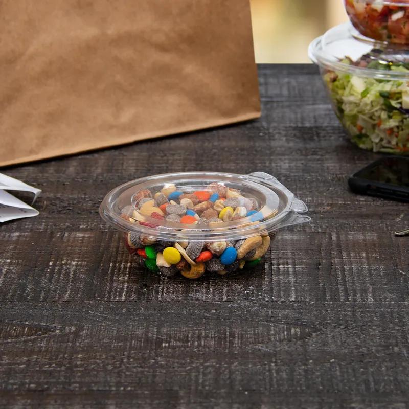 Dart® Safeseal™ Bowl & Lid Combo With Flat Lid 8 OZ PET Clear Round 60 Count/Pack 4 Packs/Case 240 Count/Case