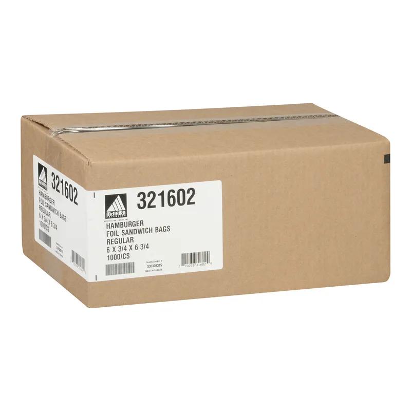 Hamburger Bag 6X0.75X6.75 IN Foil-Lined Paper Gusset 1000/Case