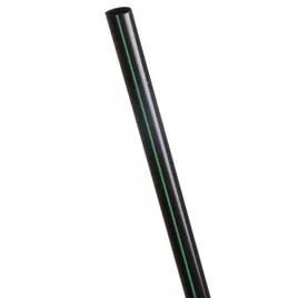 Straw 0.31X9.5 IN PLA Black Unwrapped 7200/Case