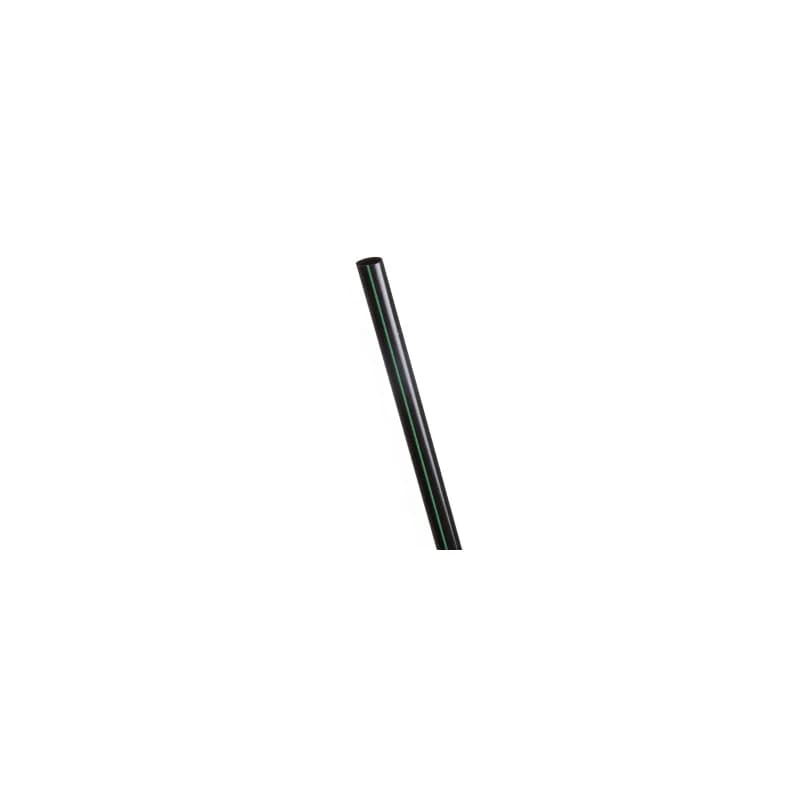 Straw 0.31X9.5 IN PLA Black Unwrapped 7200/Case