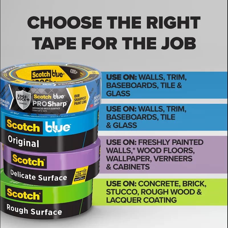 Scotch® 2060-24AR-BK Masking Tape 0.94IN X60.1YD Green PE 36/Case