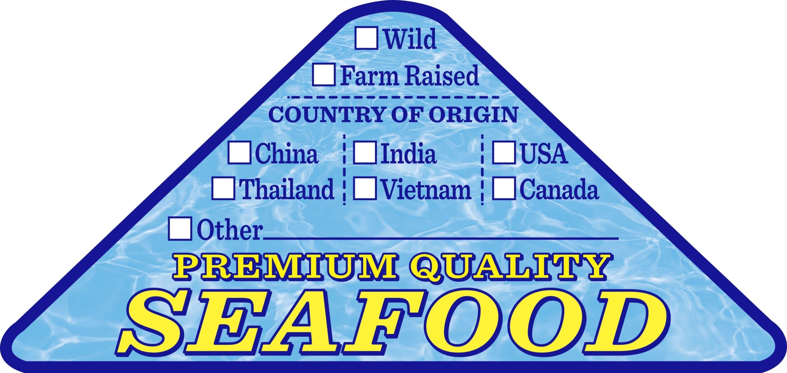 Seafood Premium Quality Country Of Origin Label 500/Roll