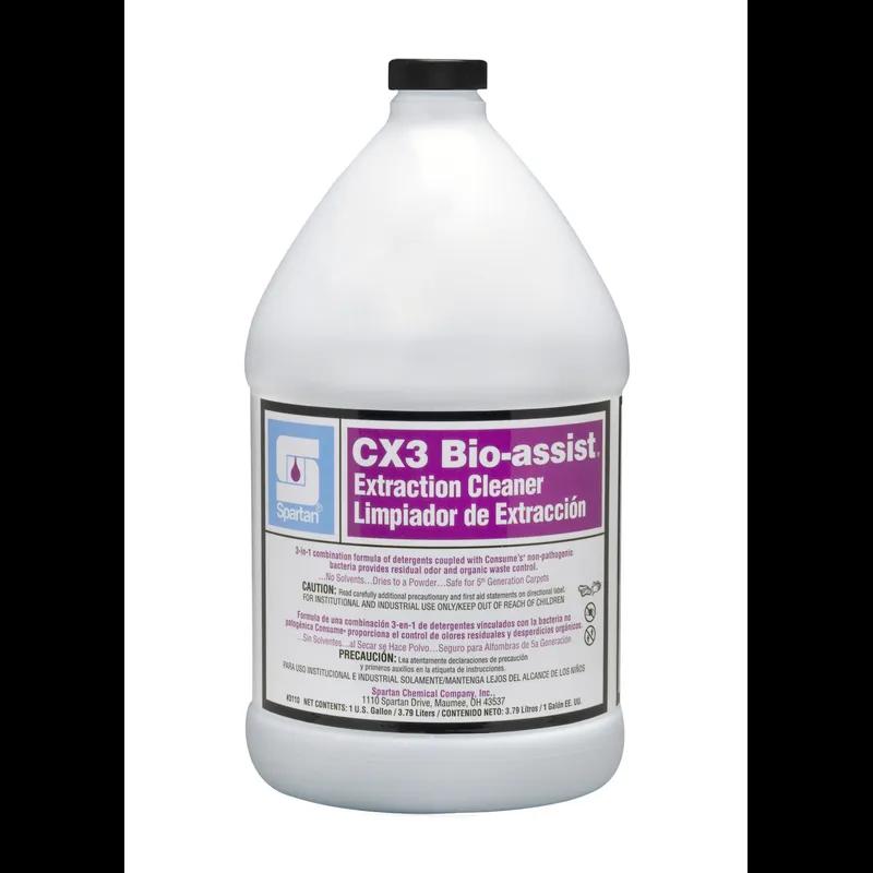 CX3 Bio-Assist® Floral Carpet Extraction Cleaner 1 GAL Heavy Duty Alkaline Concentrate Enzymatic 4/Case