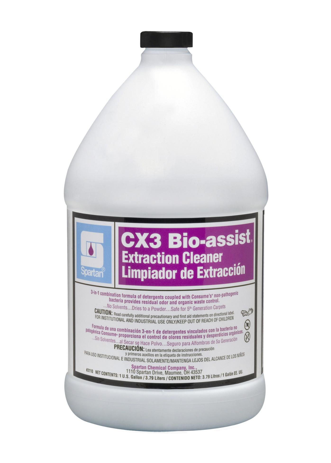 CX3 Bio-Assist® Floral Carpet Extraction Cleaner 1 GAL Heavy Duty Alkaline Concentrate Enzymatic 4/Case