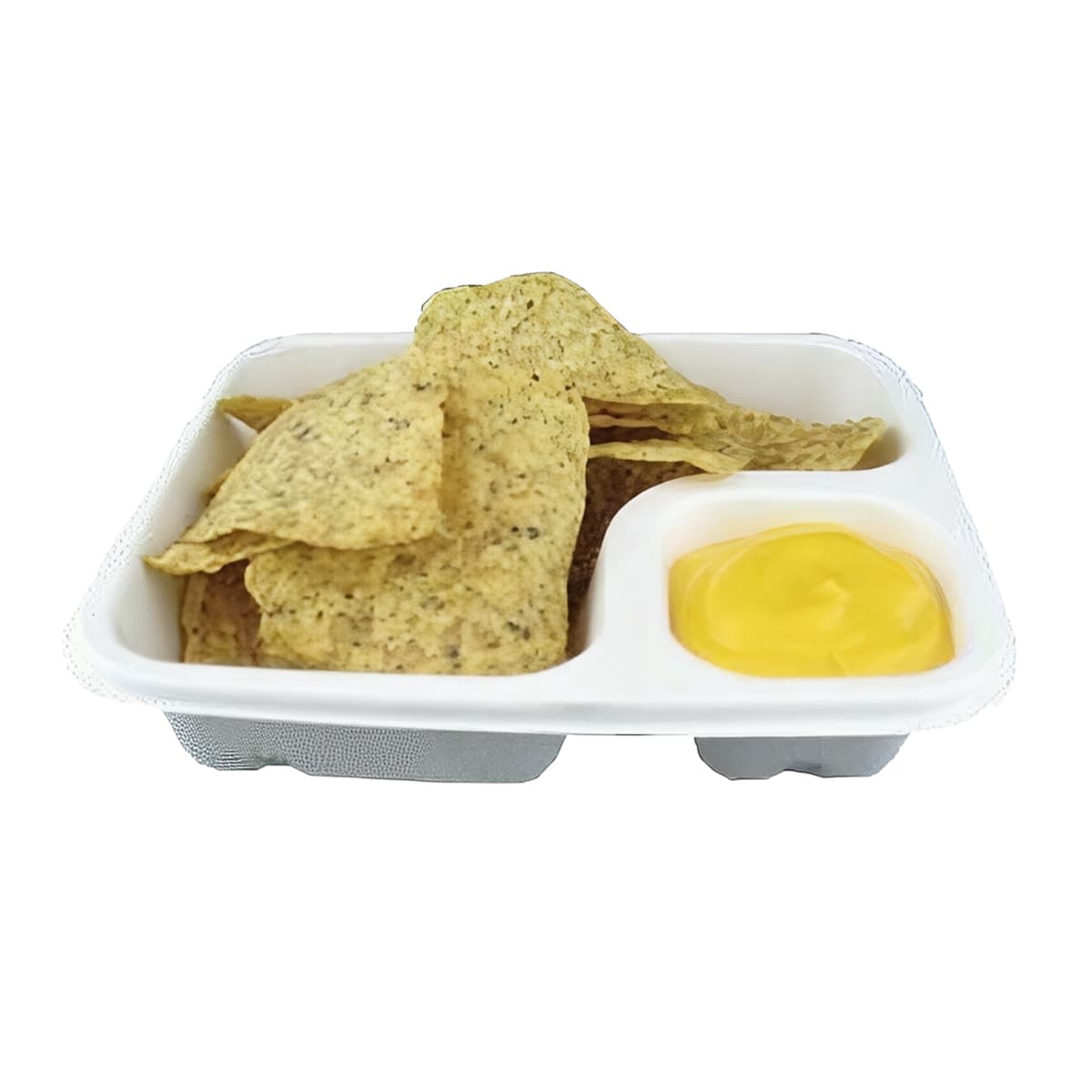 Nacho Take-Out Tray Base 7.5X6.5X1.5 IN 2 Compartment White Rectangle 600/Case