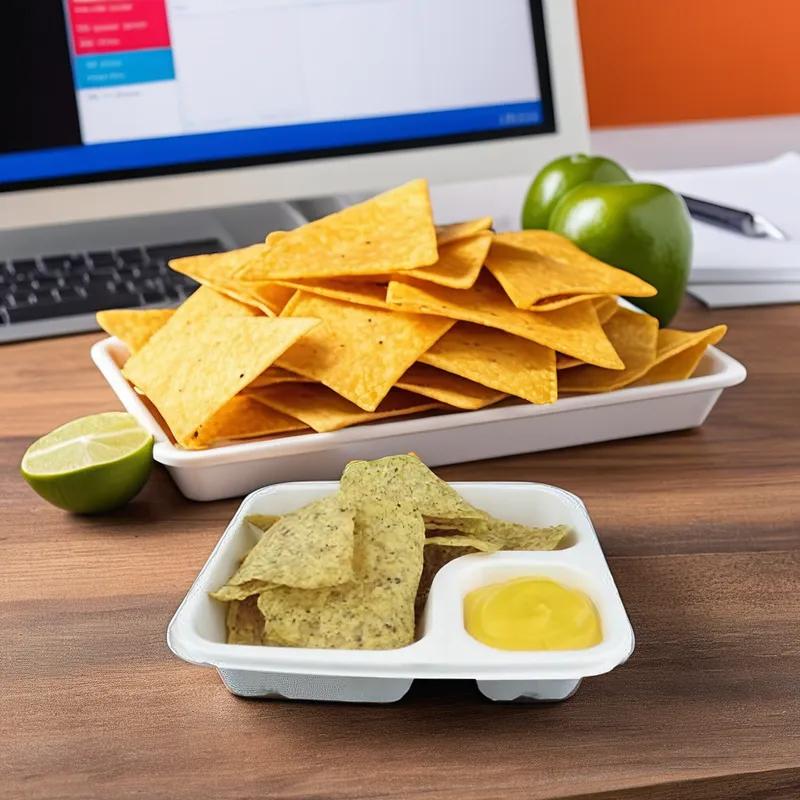 Nacho Take-Out Tray Base 7.5X6.5X1.5 IN 2 Compartment White Rectangle 600/Case
