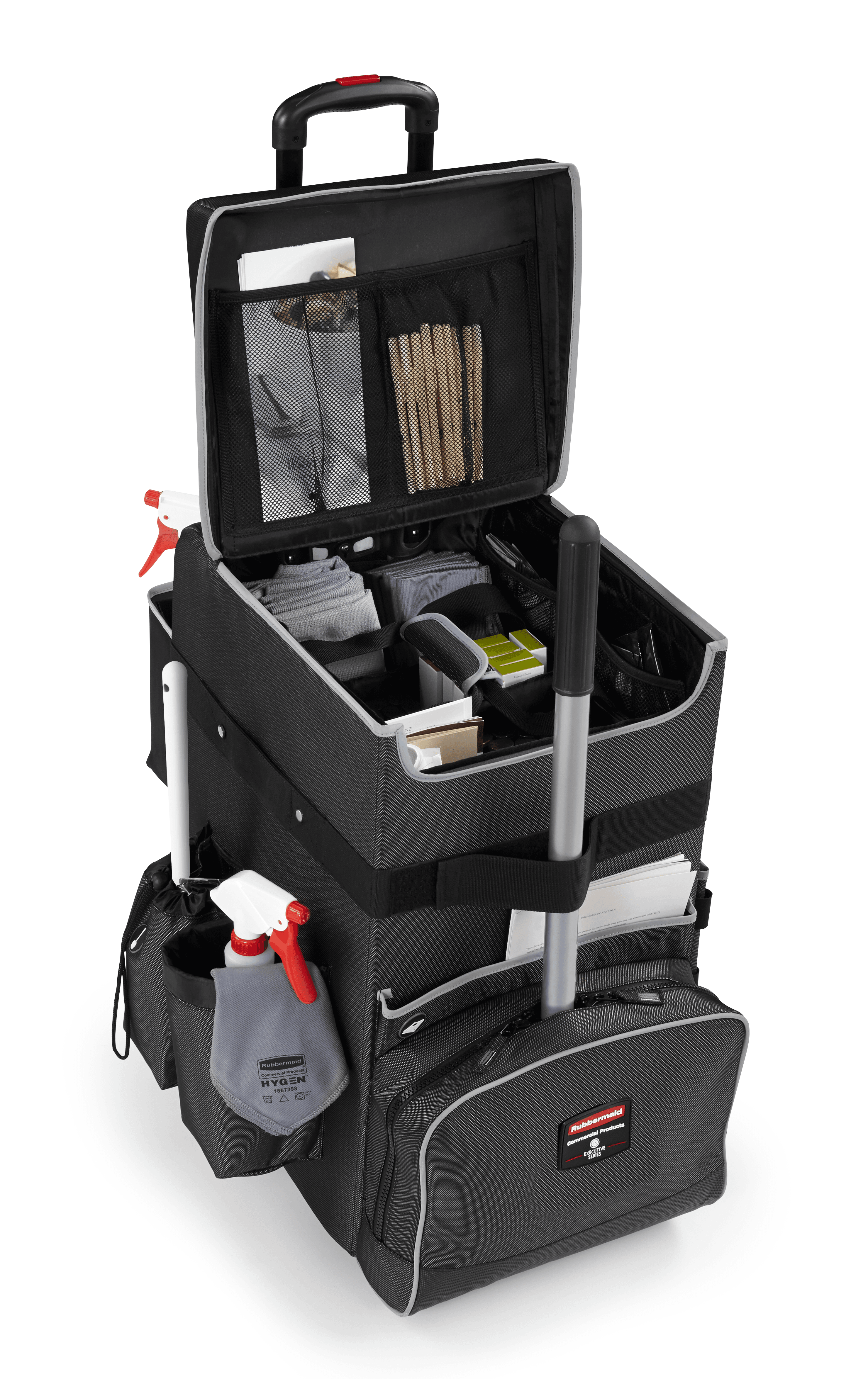 Quick Cart Large (LG) 16.5X14.5X25 IN Dark Gray Fabric Large Fixed Caster Executive 1/Case