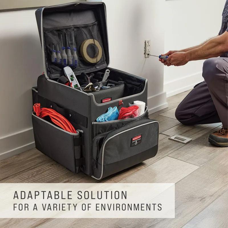 Quick Cart Large (LG) 16.5X14.5X25 IN Dark Gray Fabric Large Fixed Caster Executive 1/Case