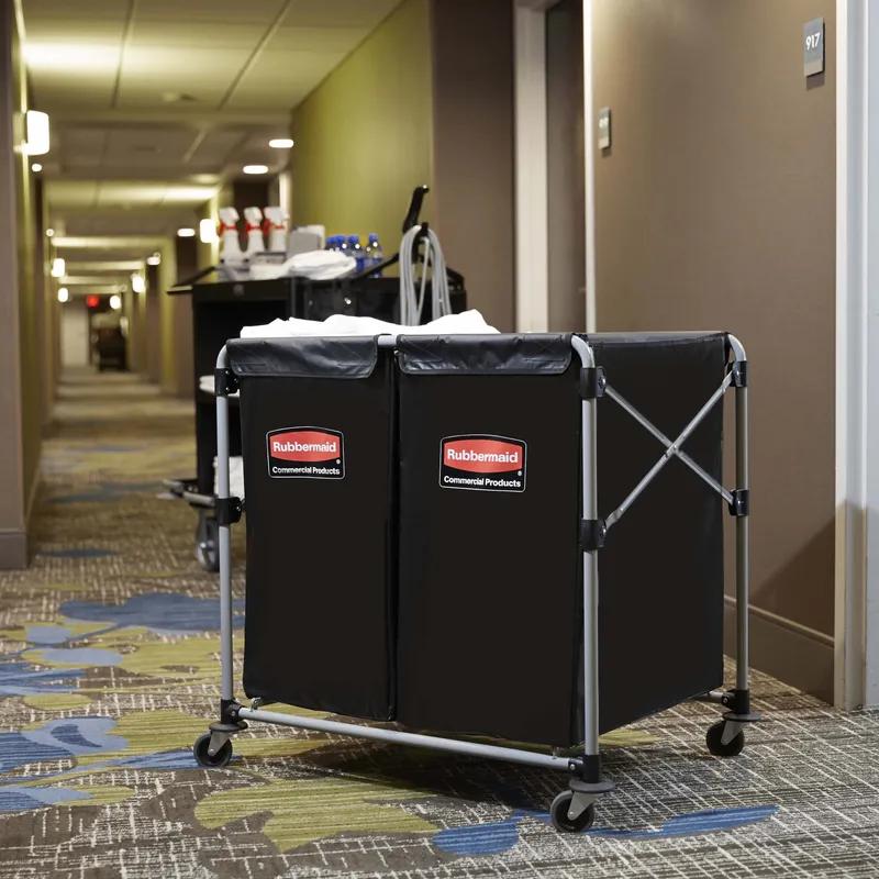 Executive Series™ Collapsible X-Cart 35.70X24.10X34.00 IN Black Steel 2 4-Bushel Bags 220 Lbs Capacity 1/Each