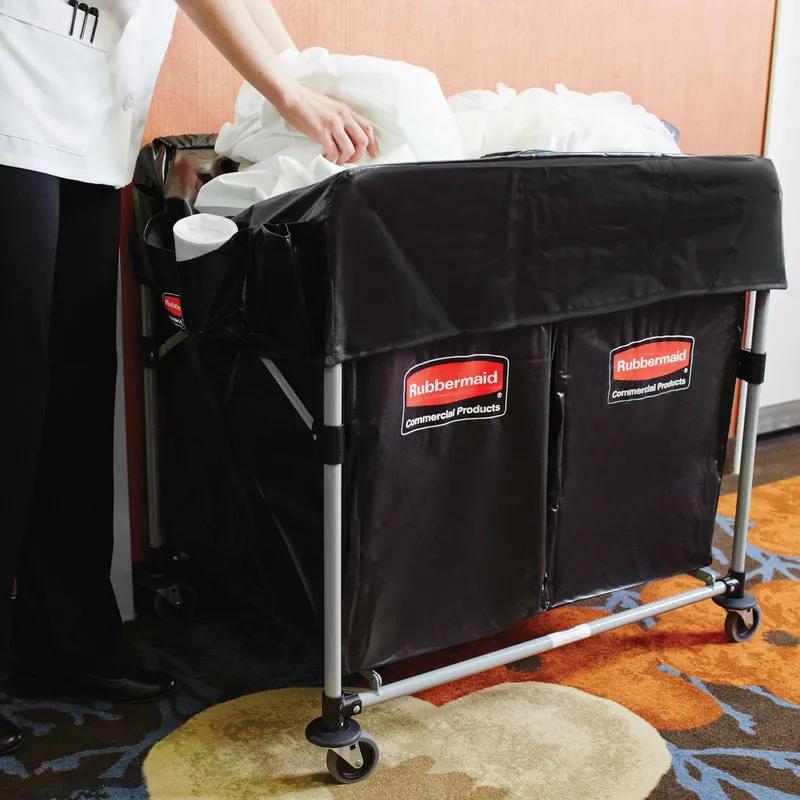 Executive Series™ Collapsible X-Cart 35.70X24.10X34.00 IN Black Steel 2 4-Bushel Bags 220 Lbs Capacity 1/Each