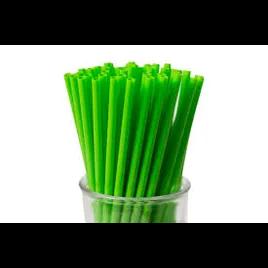 Vio Jumbo Straw 0.219X7.75 IN Plastic Green Paper Wrapped 9000/Case