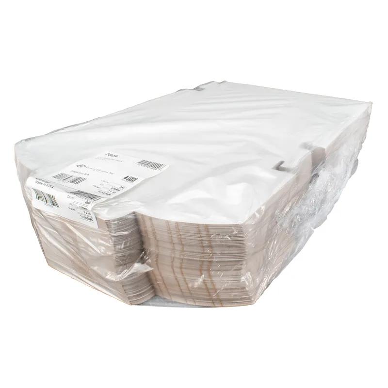 Bakery Box 6X6X4 IN Clay-Coated Kraft Board White Kraft Square Lock Corner Tuck Top 250/Case