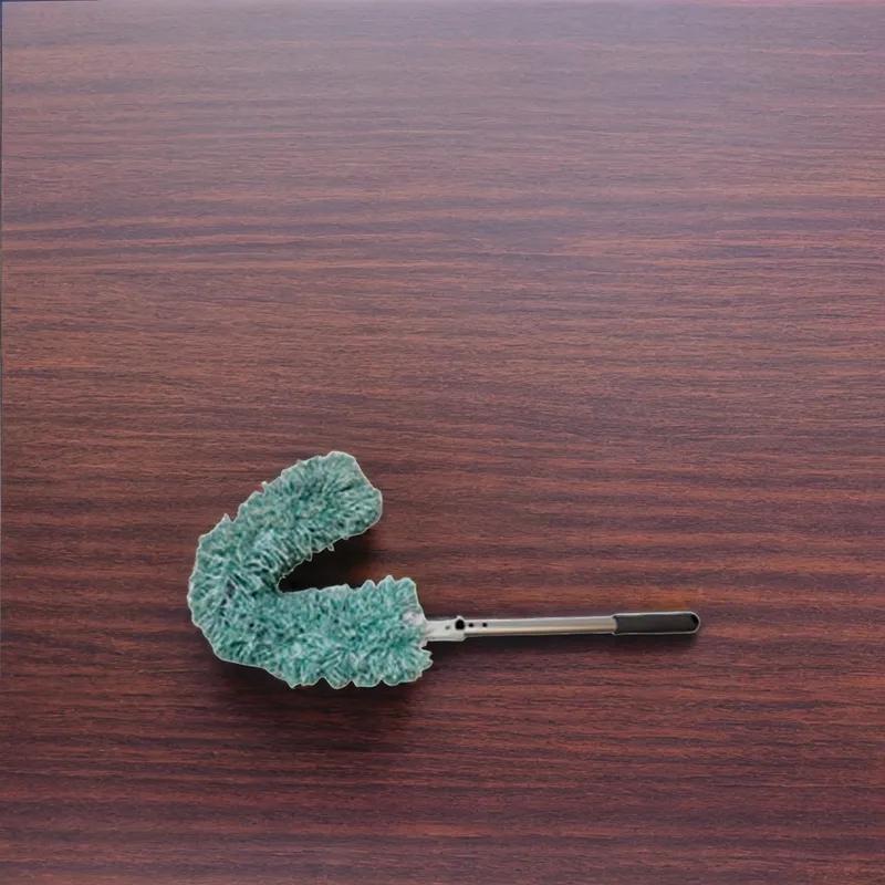 Duster 12 IN Microfiber Green White With Handle Reusable Flexible 1/Each