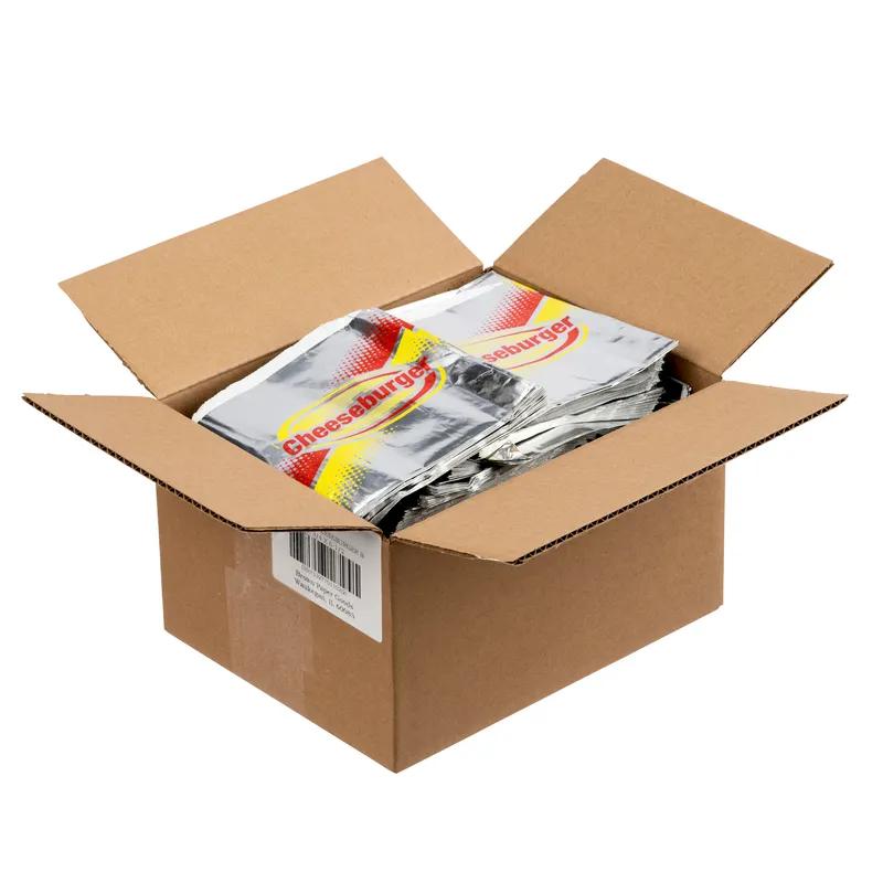 Sandwich Bag 6X0.75X6.5 IN Foil-Lined Paper Cheeseburger Design 1000/Case