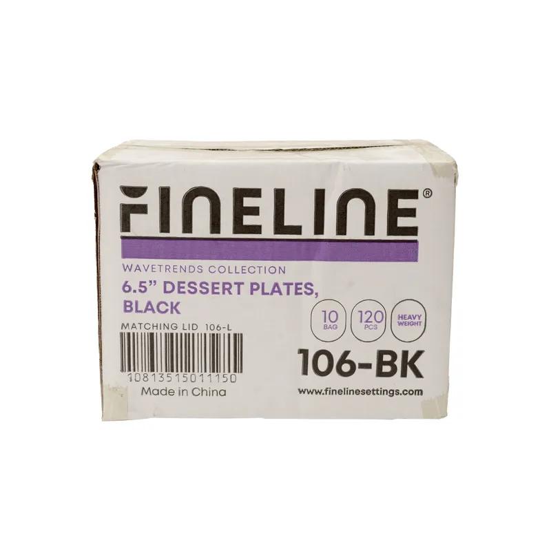 Plate 6.5 IN PS Black 120/Case