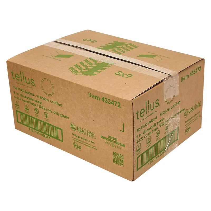 Plate 9 IN Pulp Fiber Kraft Round 500/Case