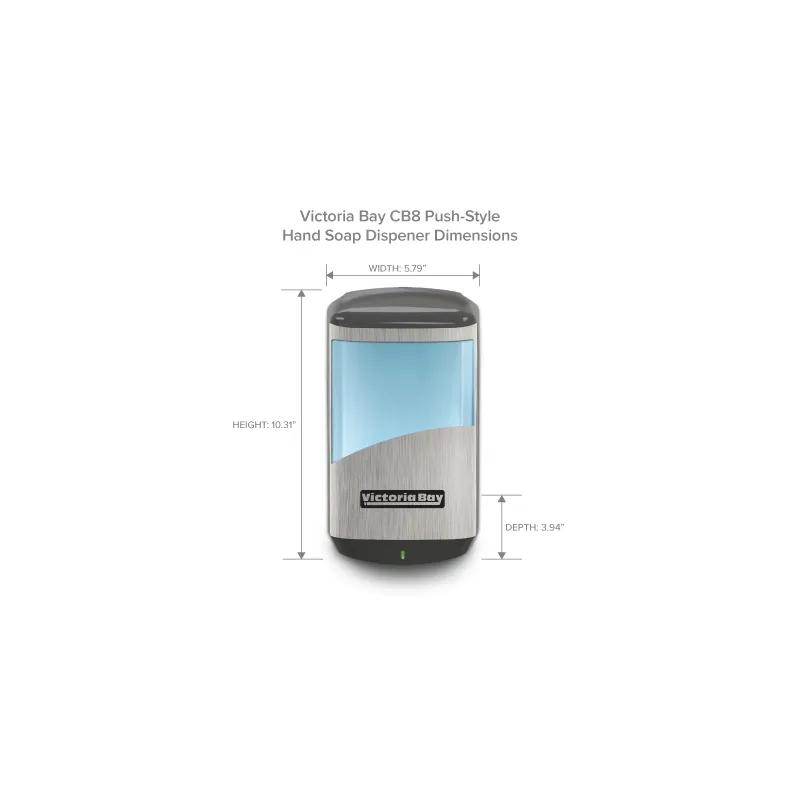 Victoria Bay Soap Dispenser Black Silver Automatic 1/Each