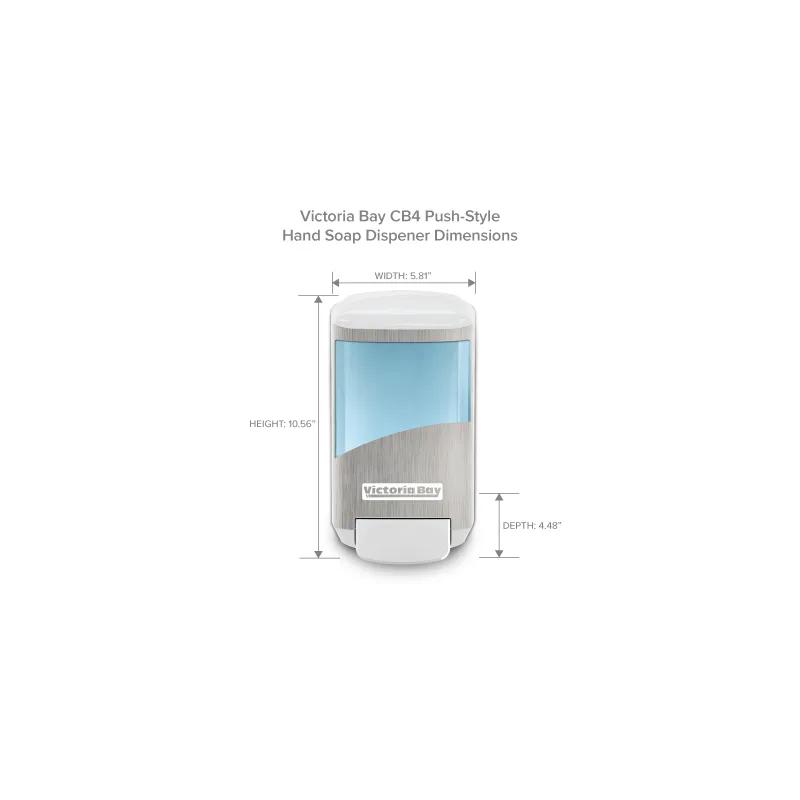 Victoria Bay Hand Soap Dispenser 1250 mL White Silver Manual For CB4 1/Each