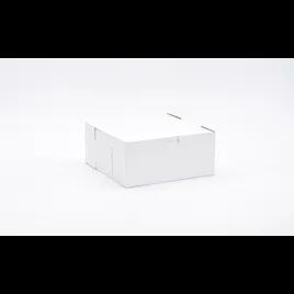 Easy Lock Cake Box 9X9X4 IN SUS Paperboard CRB White Square Lock Corner 1-Piece 200/Bundle