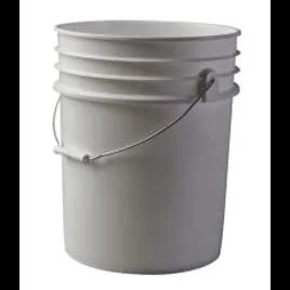 Utility Bucket & Pail 5 GAL White With Handle 1/Each