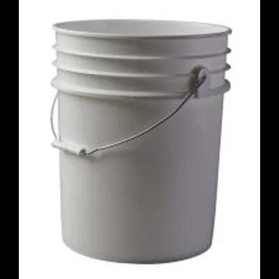 Utility Bucket & Pail 5 GAL White With Handle 1/Each