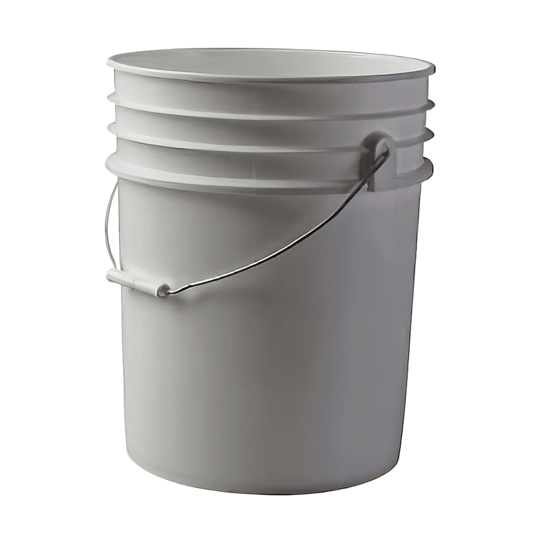 Utility Bucket & Pail 5 GAL White With Handle 1/Each
