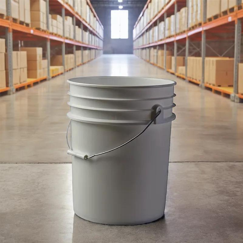 Utility Bucket & Pail 5 GAL White With Handle 1/Each