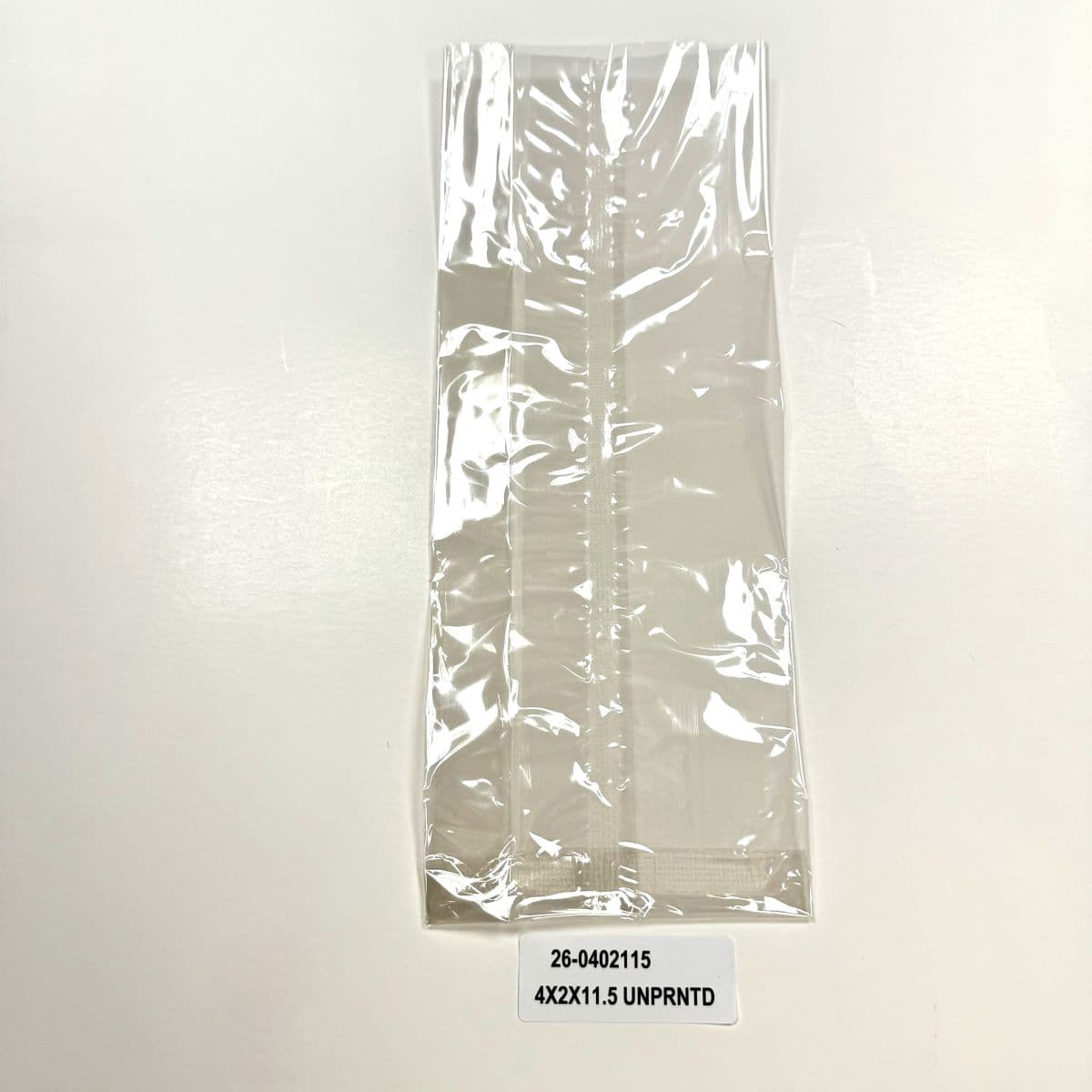 Bag 4X2X11.5 IN Cellophane With Fold Over Closure 1000/Case