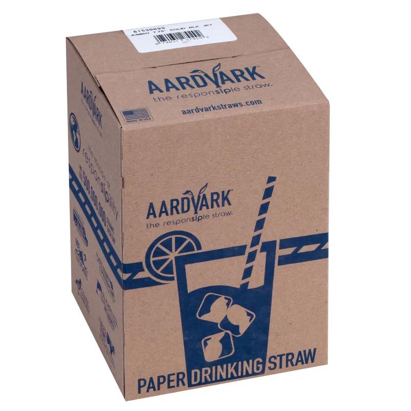 Straw 7.75 IN Paper Black Paper Wrapped 3200/Case
