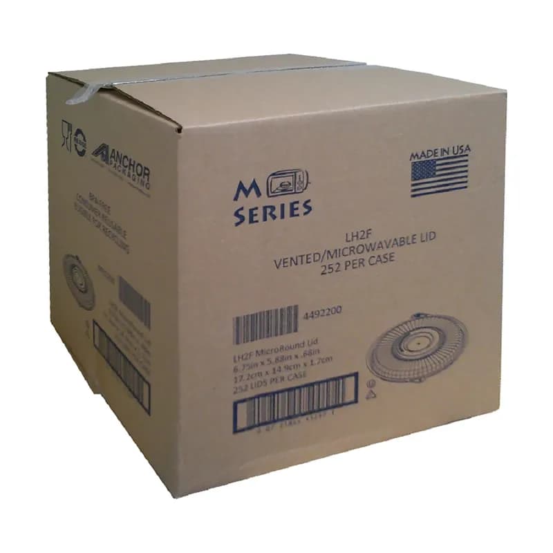 Lid Flat 1 Compartment PP Clear Round For 12-16-24 OZ Bowl Unhinged Anti-Fog 250/Case