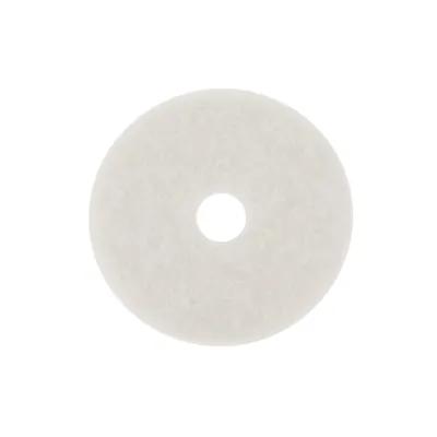 3M 4100 Buffing Pad 24X1 IN White Non-Woven Polyester Fiber 175-600 RPM 5/Case