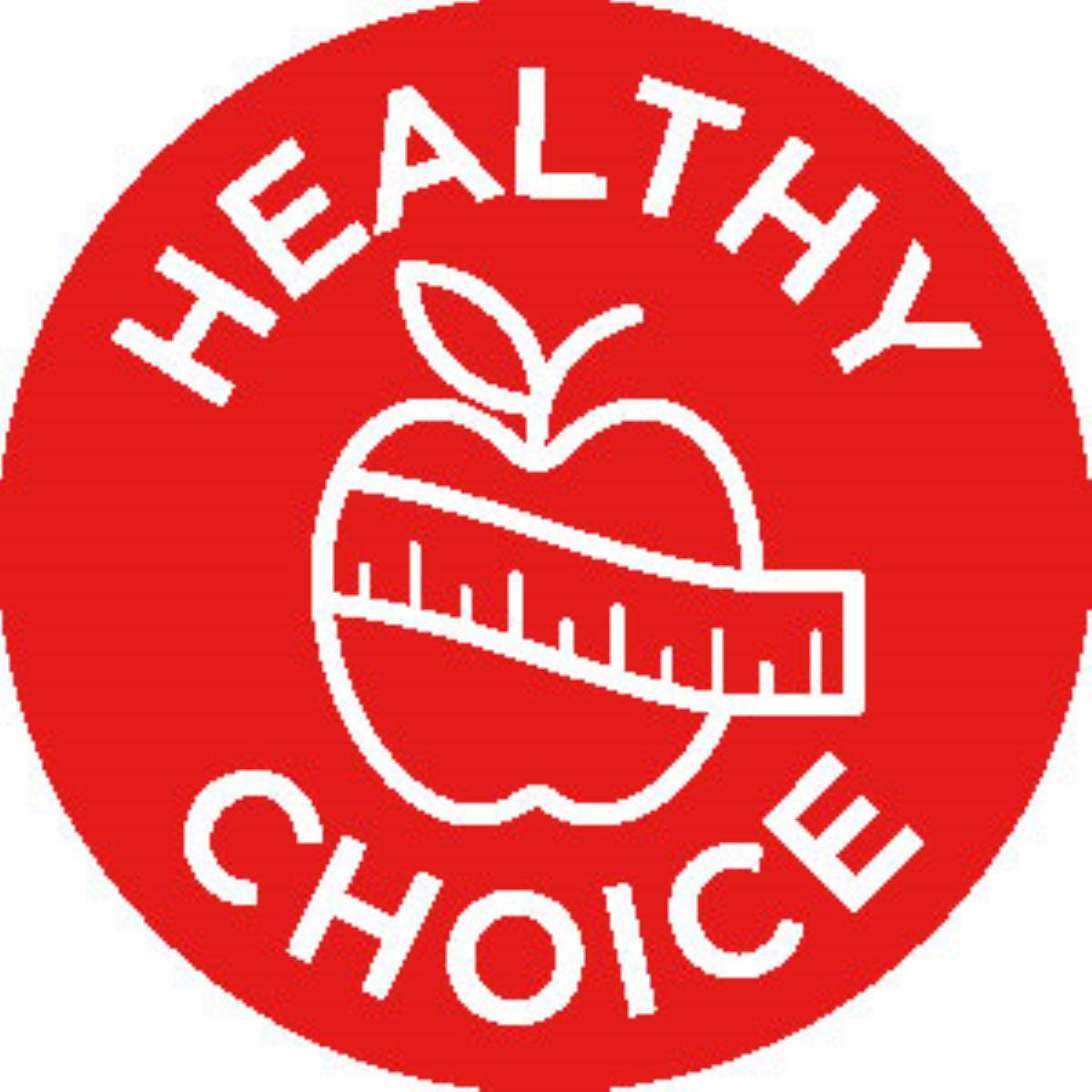 Healthy Choice Deli Label 1 IN Red Icon Circle UV 1000 Count/Roll 50 Rolls/Case 50000 Count/Case