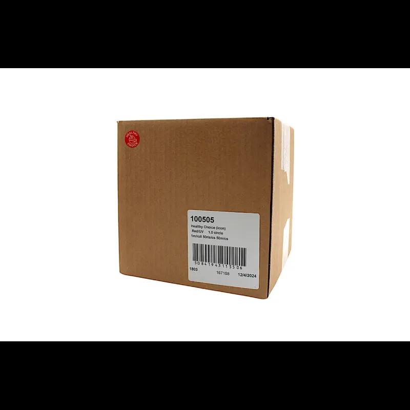 Healthy Choice Deli Label 1 IN Red Icon Circle UV 1000 Count/Roll 50 Rolls/Case 50000 Count/Case