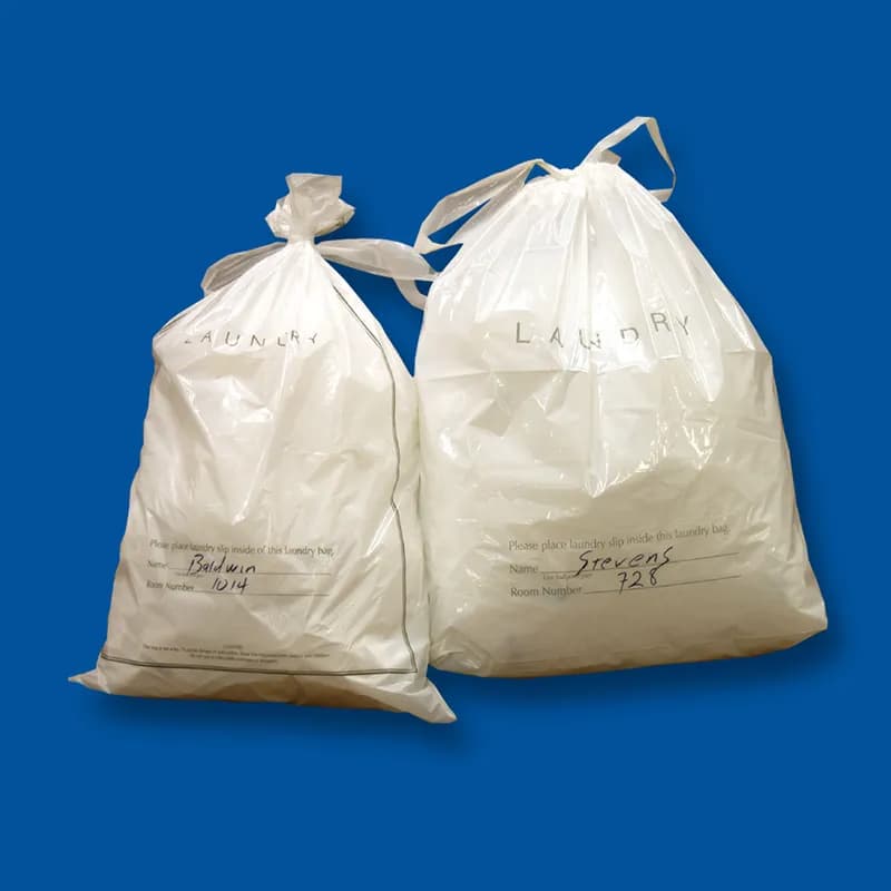 Laundry Bag 18X4X19 IN White LDPE 0.9MIL Drawtape 1000/Case