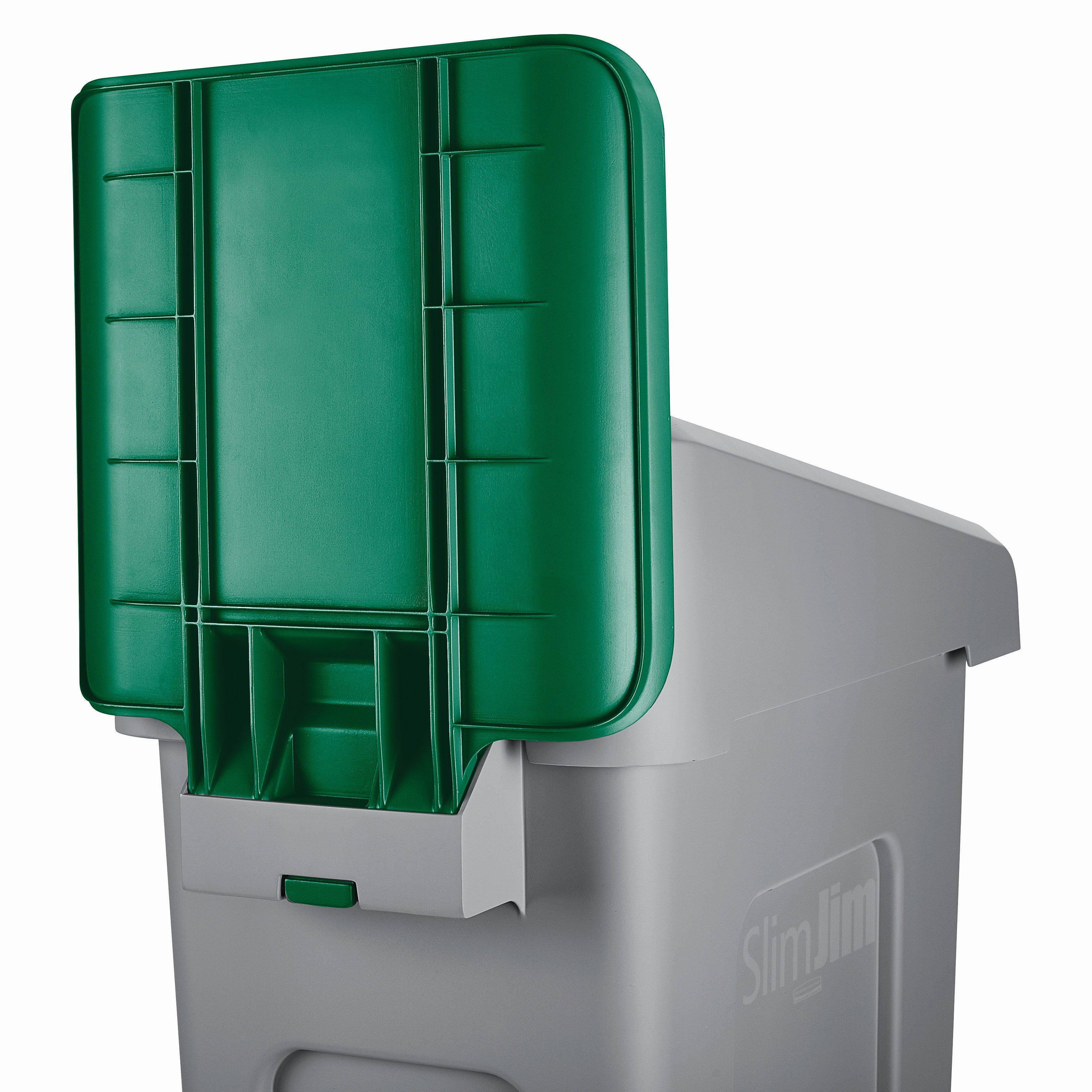 Slim Jim® Receptacle Billboard 1.75X11.75X14.25 IN Green Resin 1/Each