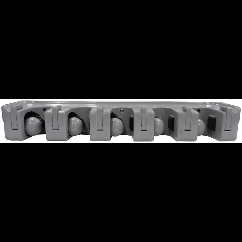 Rack 16 IN Plastic For Mop & Broom With 5 Clips, 6 Hooks 1/Each
