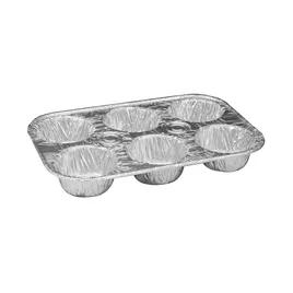 Muffin Tray 6 Compartment Aluminum 200/Case