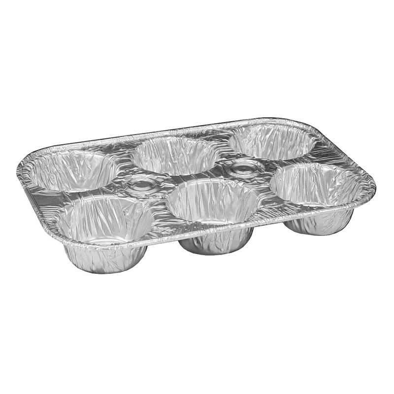 Muffin Tray 6 Compartment Aluminum 200/Case
