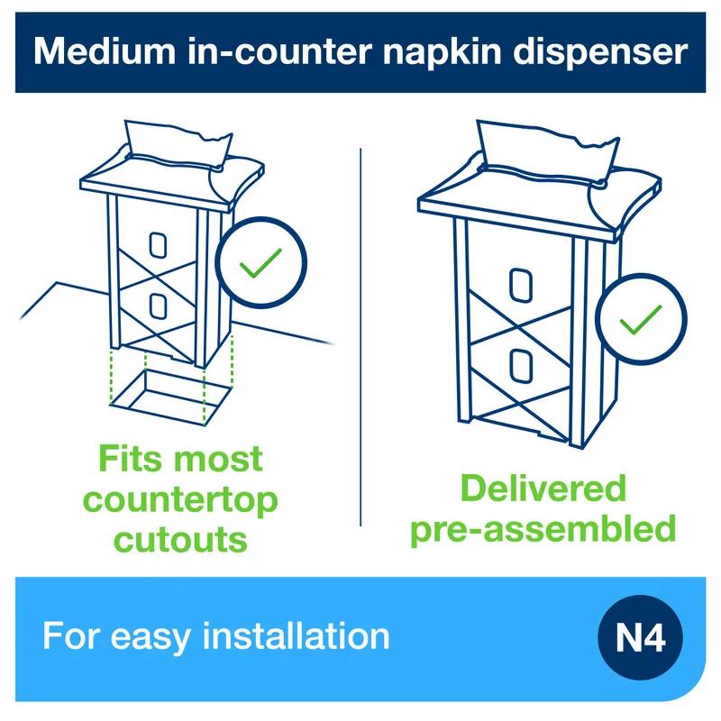 Tork Xpressnap® N4 Napkin Dispenser 7X9.9X13.5 IN Licorice Plastic In Counter 1/Each