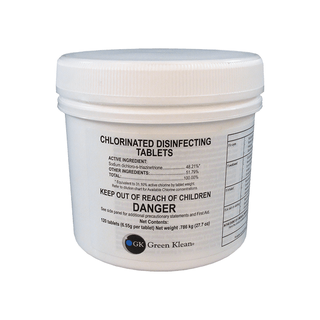 Disinfectant Multi Surface Tablet Chlorinated 120 Count/Pack 6 Packs/Case 720 Count/Case