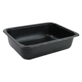 Take-Out Container Base 6.5X8.5X2.13 IN CPET Black Rectangle Medium Bakeable 390/Case