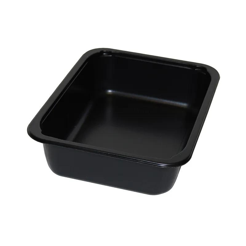 Take-Out Container Base 6.5X8.5X2.13 IN CPET Black Rectangle Medium Bakeable 390/Case