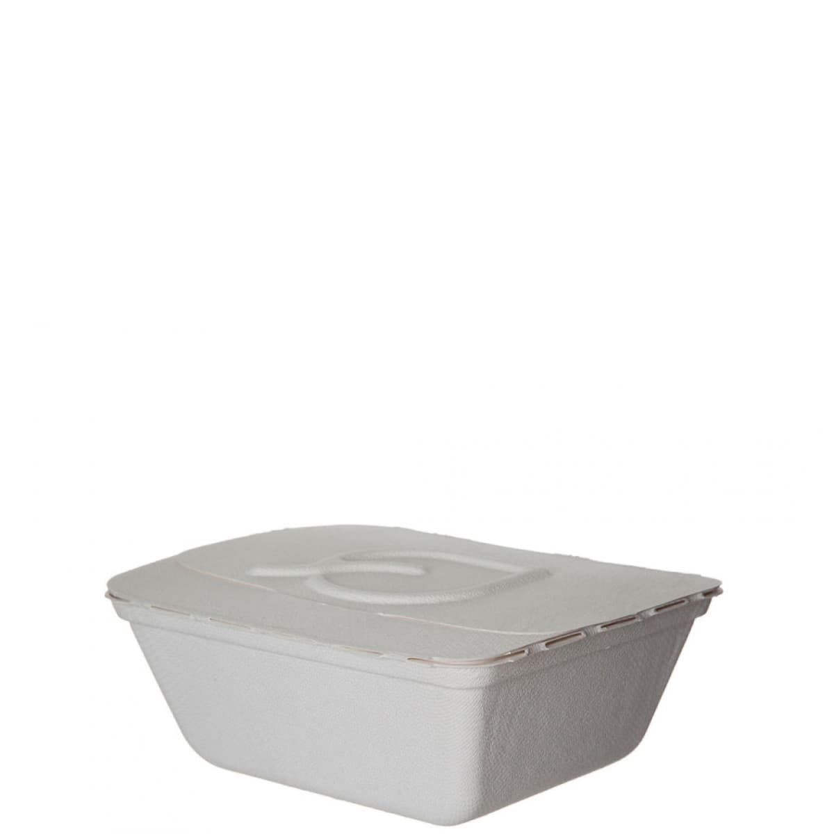 Folia Take-Out Container Fold-Top 7X6X3 IN Sugarcane White Rectangle 300/Case