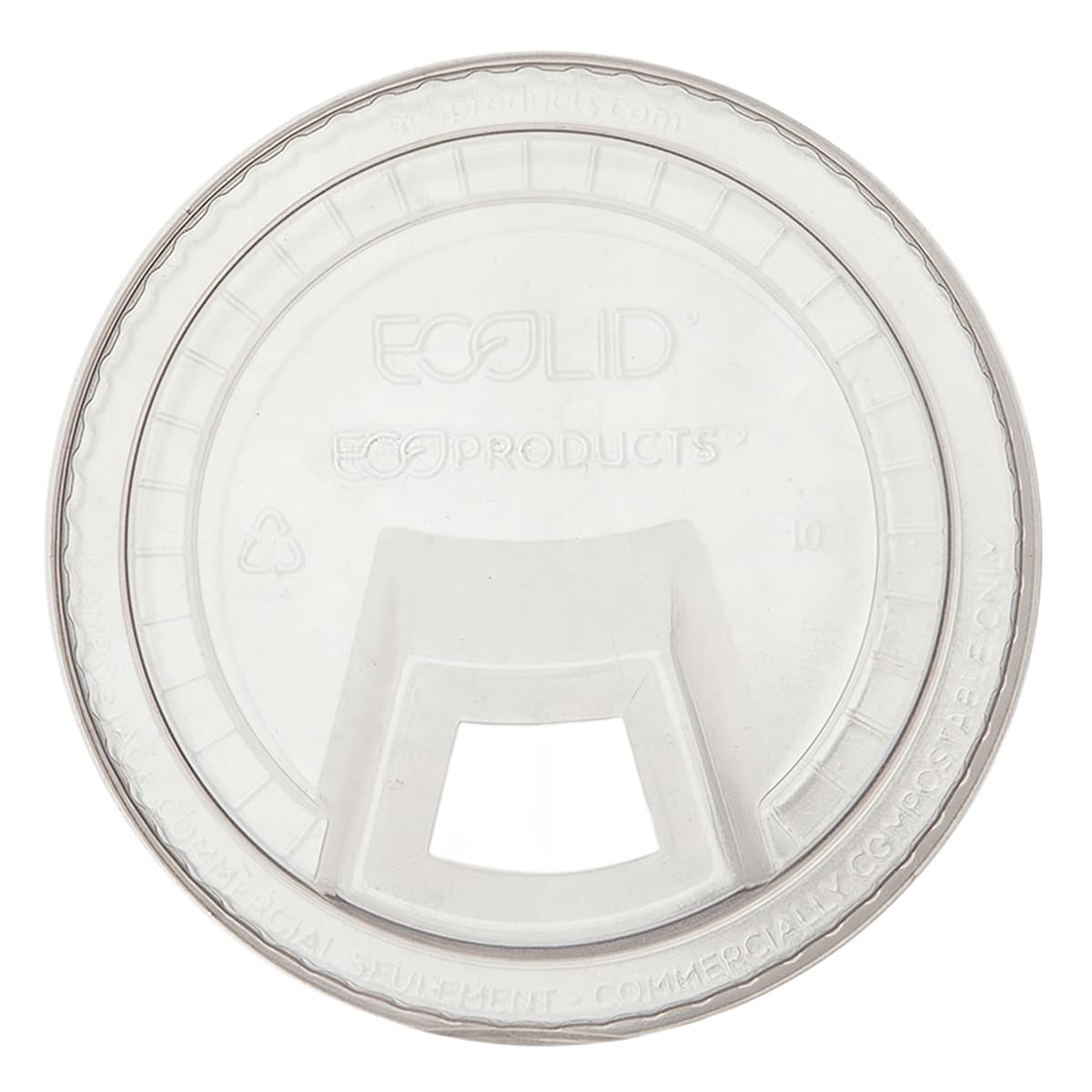 GreenStripe® Lid Flat PLA Translucent For 24-12-9 OZ Cold Cup Sip Through 1000/Case