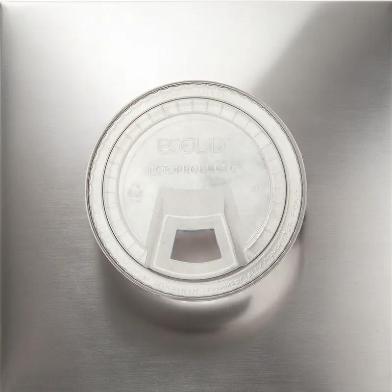 GreenStripe® Lid Flat PLA Translucent For 24-12-9 OZ Cold Cup Sip Through 1000/Case
