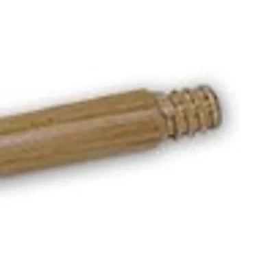 Broom Handle 60IN Natural Wood Lacquered Threaded 1/Each