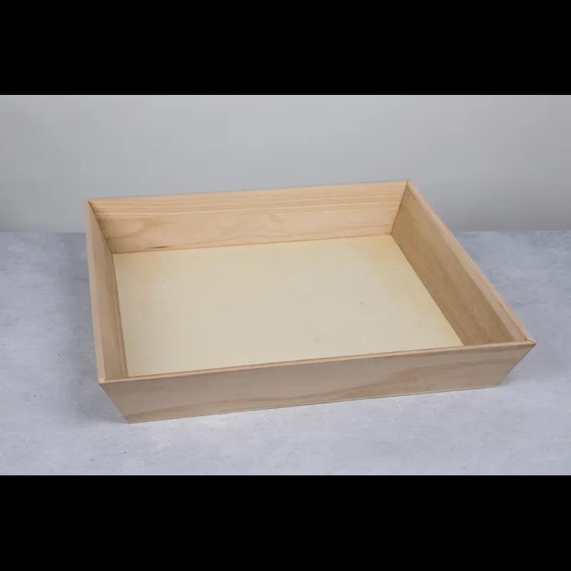 Serving Tray 12.2X12.2X1.5 IN Wood Natural Square Heavy Duty Grease Resistant 1 Count/Pack 10 Packs/Case 10 Count/Case