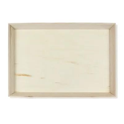Serving Tray 15.4X11.4X1.5 IN Wood Natural Rectangle Heavy Duty Microwave Safe 10 Count/Case